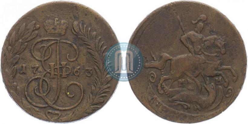 Фото 2 копейки 1763 года ММ 