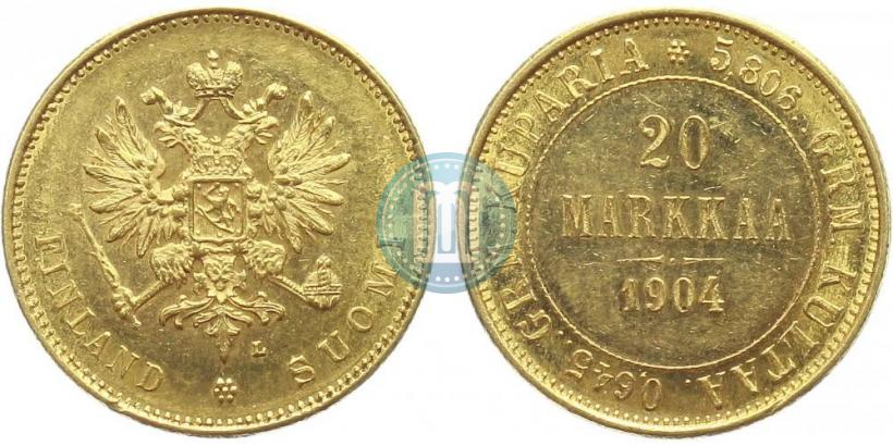 Picture 20 markkaa 1904 year L 