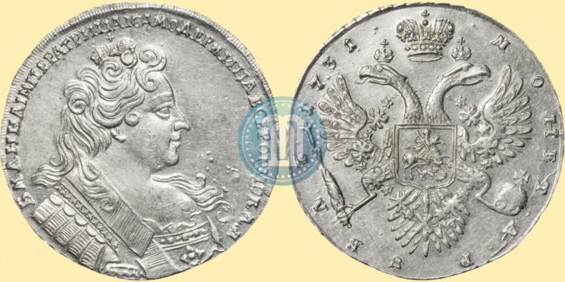 Фото 1 рубль 1731 года  