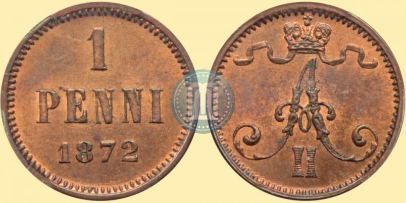 Picture 1 penni 1872 year  