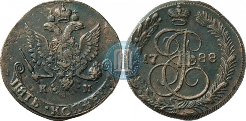 Picture 5 kopecks 1788 year КМ 