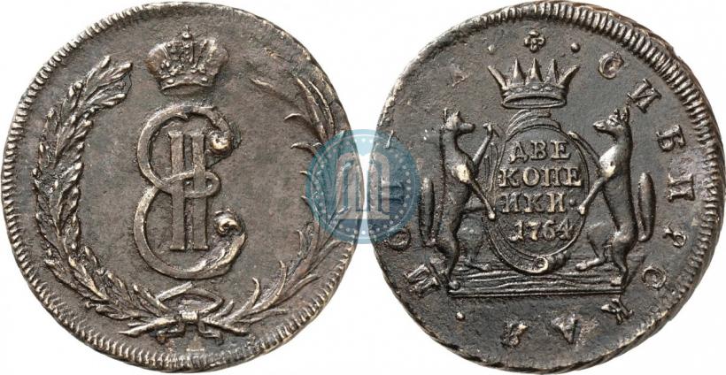 Фото 2 копейки 1764 года  