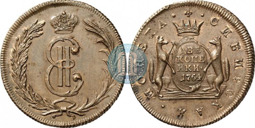 Picture 2 kopecks 1764 year  