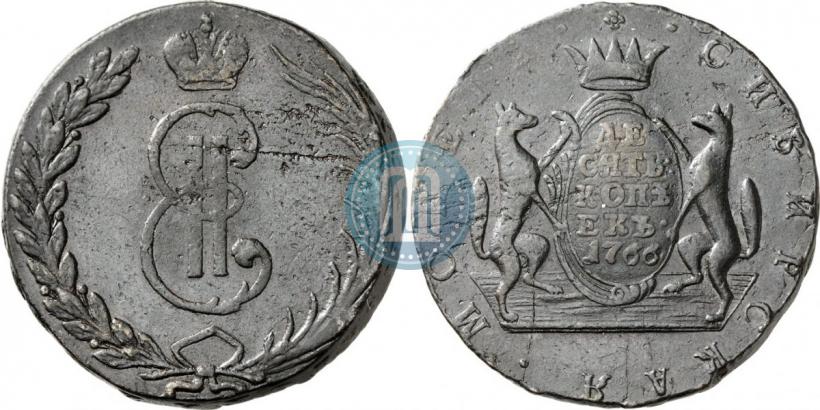 Picture 10 kopecks 1766 year  