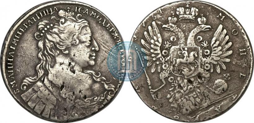 Picture 1 rouble 1734 year  "Type of 1734"