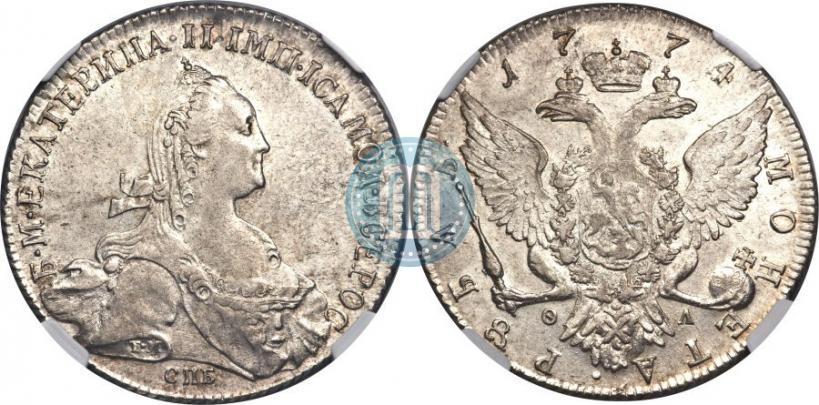 Фото 1 рубль 1774 года СПБ-ФЛ 