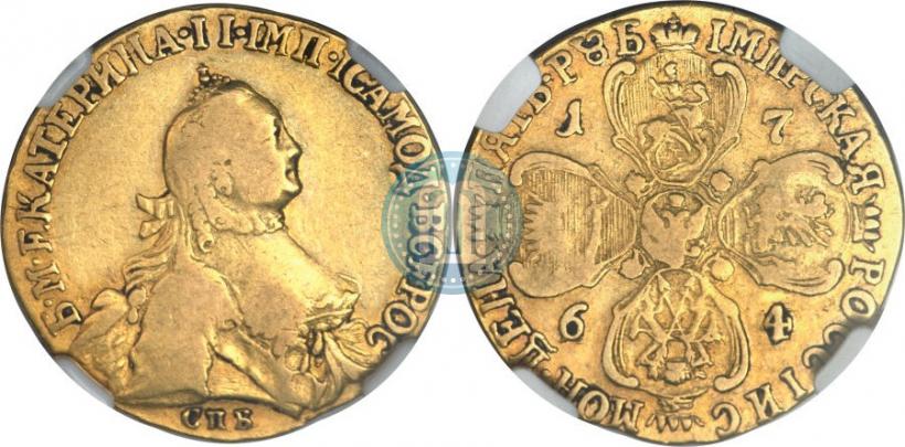 Picture 5 roubles 1764 year СПБ 