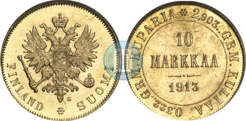 Фото 10 марок 1913 года S 