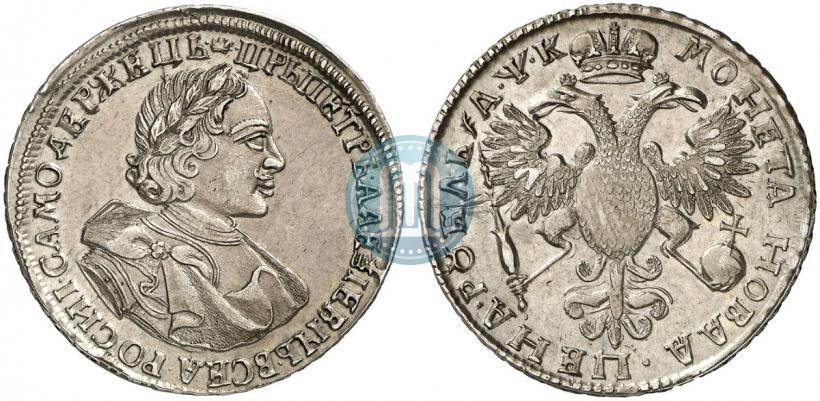 Фото 1 рубль 1720 года  "Портрет в латах"
