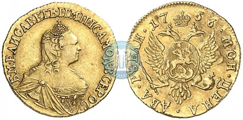 Picture 2 roubles 1756 year  