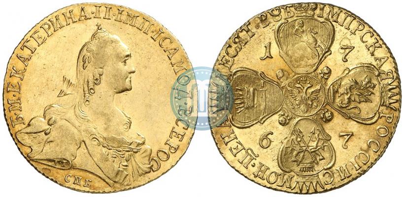 Picture 10 roubles 1767 year СПБ 