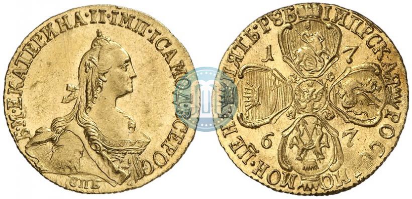 Picture 5 roubles 1767 year СПБ 
