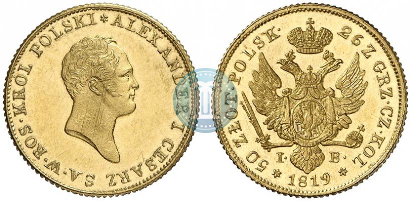 Picture 50 złotych 1819 year IB 