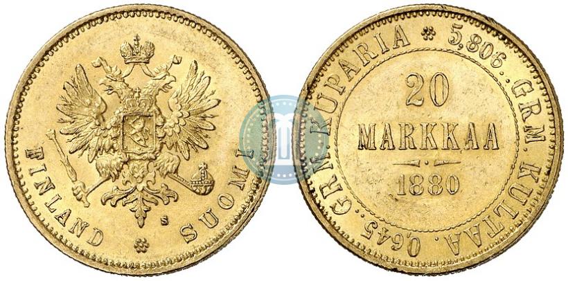 Picture 20 markkaa 1880 year S 