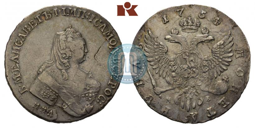 Picture 1 rouble 1754 year ММД-МБ 