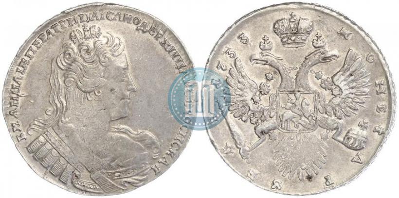 Фото 1 рубль 1733 года  