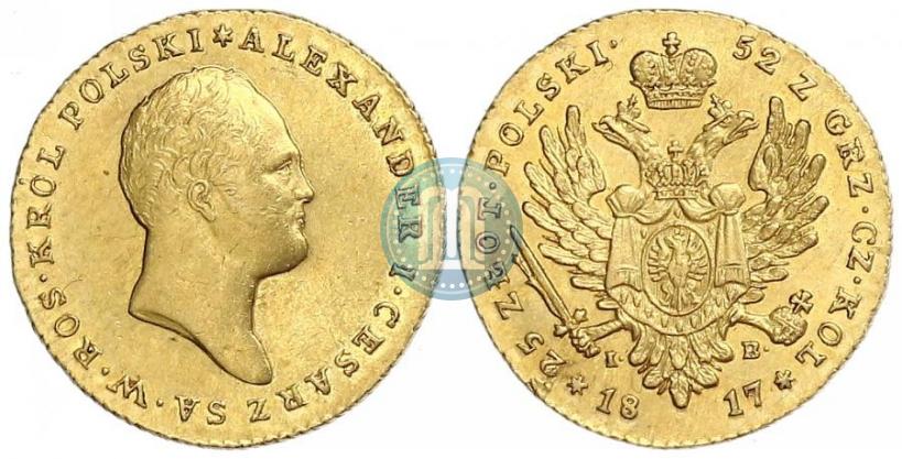 Фото 25 злотых 1817 года IB 