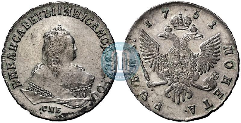 Picture 1 rouble 1751 year СПБ 