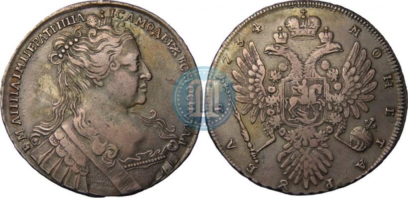 Фото 1 рубль 1734 года  "Тип 1734 года"