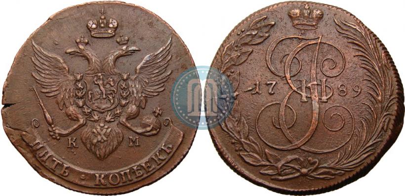 Picture 5 kopecks 1789 year КМ 