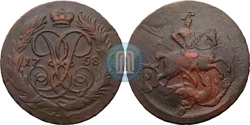Picture 2 kopecks 1758 year  "Nominal under St. George"