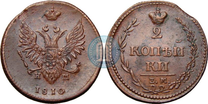 Picture 2 kopecks 1810 year ЕМ-НМ 