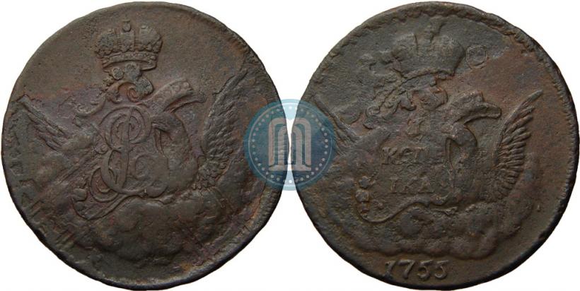 Фото 1 копейка 1755 года  