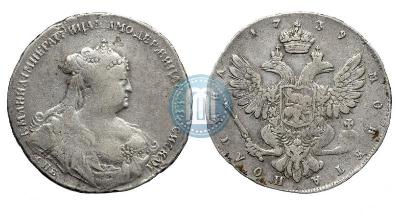 Picture Poltina 1739 year СПБ "Petersburg type"