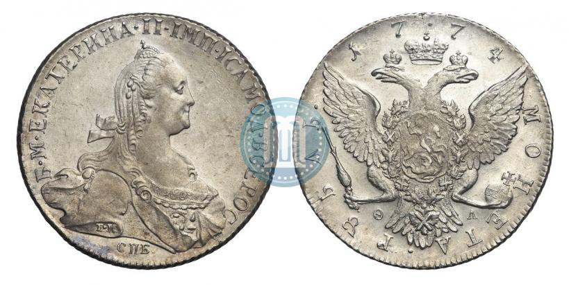 Picture 1 rouble 1774 year СПБ-ФЛ 