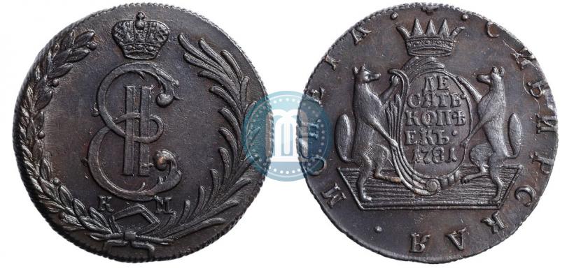 Picture 10 kopecks 1781 year КМ 