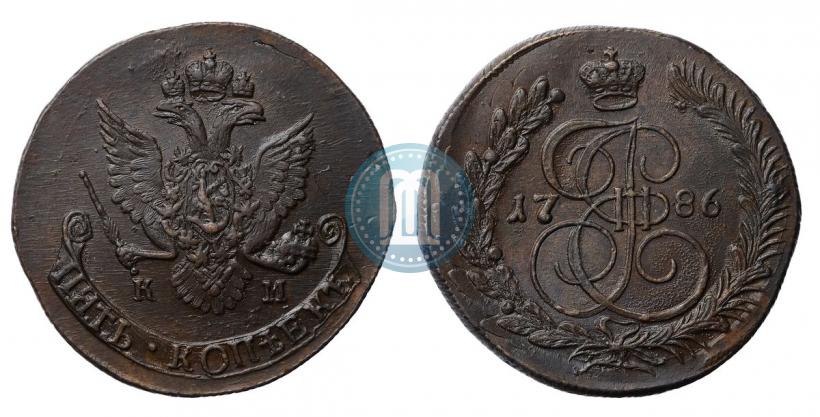 Picture 5 kopecks 1786 year КМ 