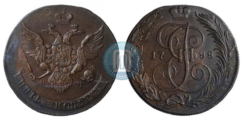 Picture 5 kopecks 1788 year КМ 