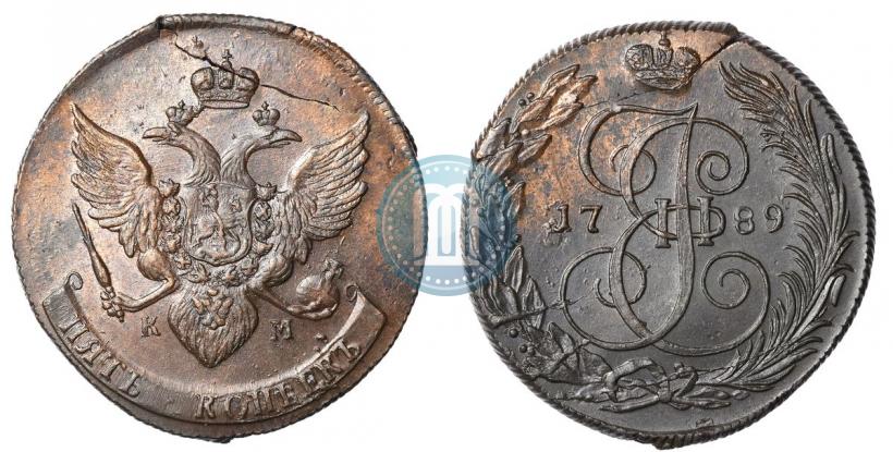 Picture 5 kopecks 1789 year КМ 