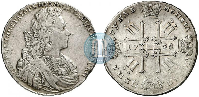 Фото 1 рубль 1728 года  "Тип 1728"