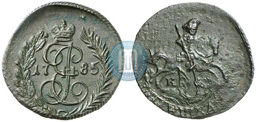 Фото Полушка 1785 года КМ 