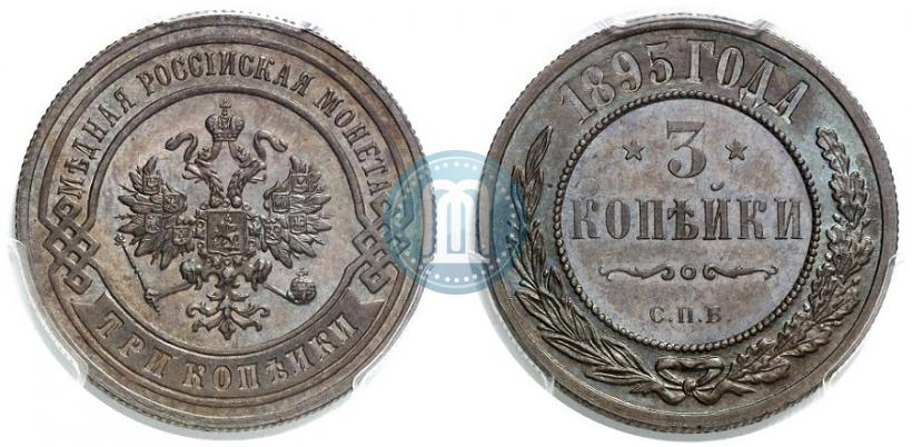 Фото 3 копейки 1895 года СПБ 