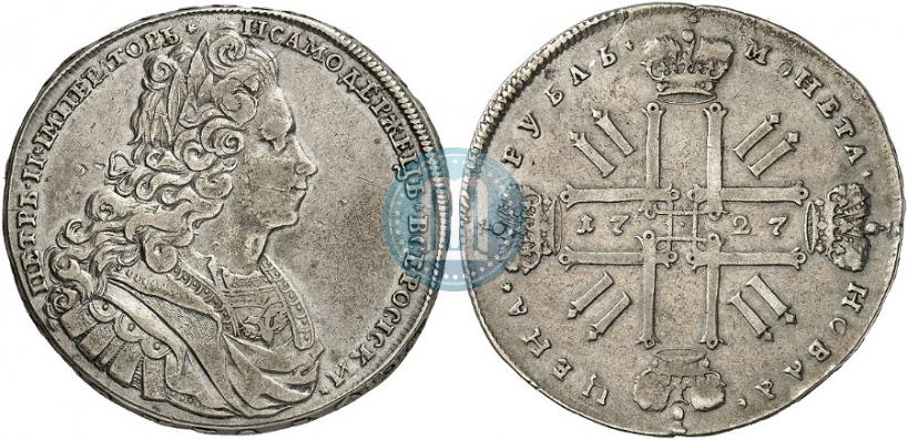 Picture 1 rouble 1727 year  "Moscow type"