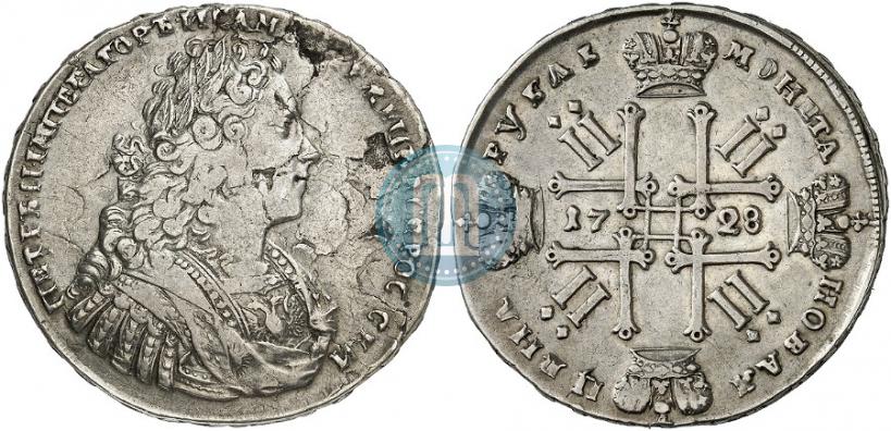 Фото 1 рубль 1728 года  "Тип 1728"