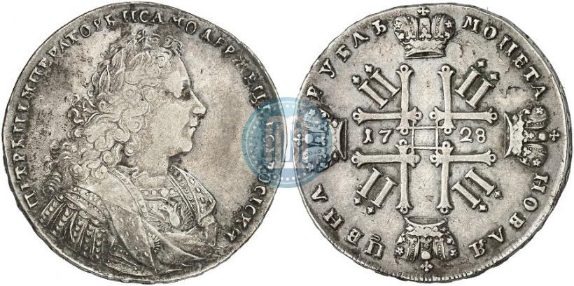 Фото 1 рубль 1728 года  "Тип 1728"