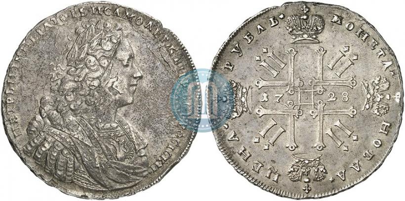 Фото 1 рубль 1728 года  "Тип 1728"
