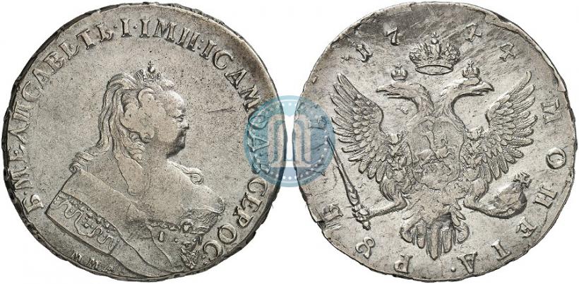 Picture 1 rouble 1744 year ММД 
