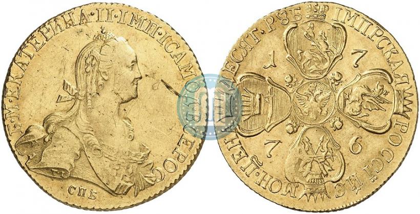 Picture 10 roubles 1776 year СПБ 