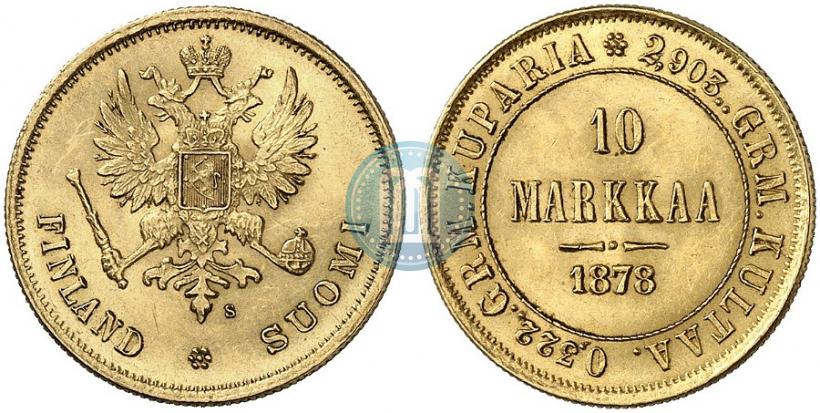 Picture 10 markkaa 1878 year S 