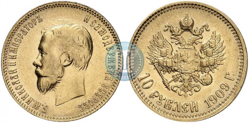 Picture 10 roubles 1909 year (ЭБ) 