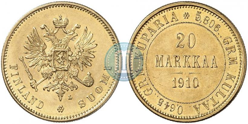 Picture 20 markkaa 1910 year L 