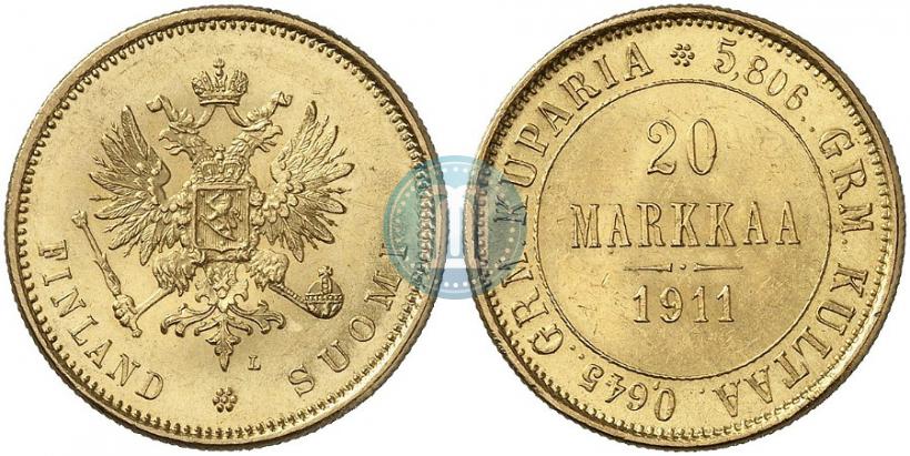 Picture 20 markkaa 1911 year L 