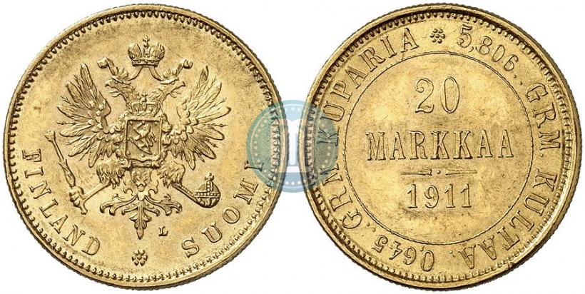 Picture 20 markkaa 1911 year L 