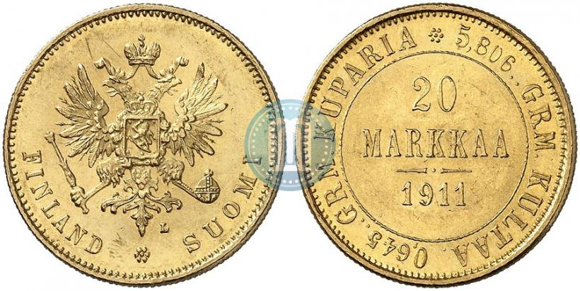 Picture 20 markkaa 1911 year L 