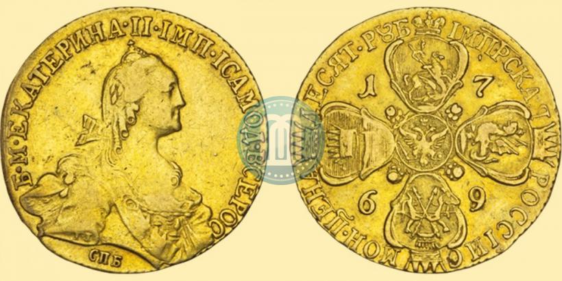 Picture 10 roubles 1769 year СПБ 