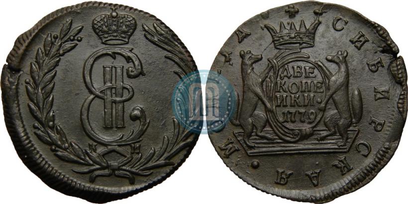 Picture 2 kopecks 1779 year КМ 